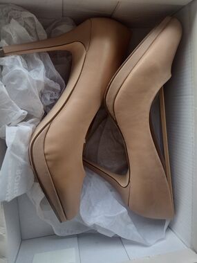 Nude Platform Stiletto Pumps for Women - Sleek High Heel